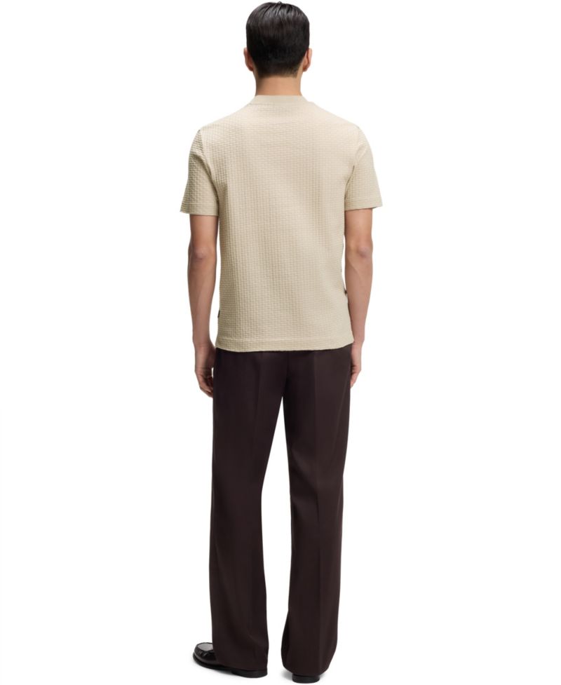 Men's Cotton Jacquard-Pattern T-Shirt