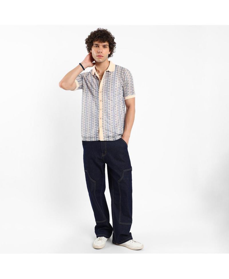 Men's Ditsy Floral Knit Shirt