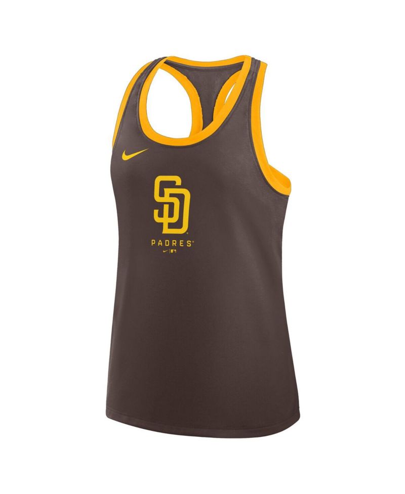 Women's Brown San Diego Padres Tri-Blend Dri-FIT Racerback Tank Top