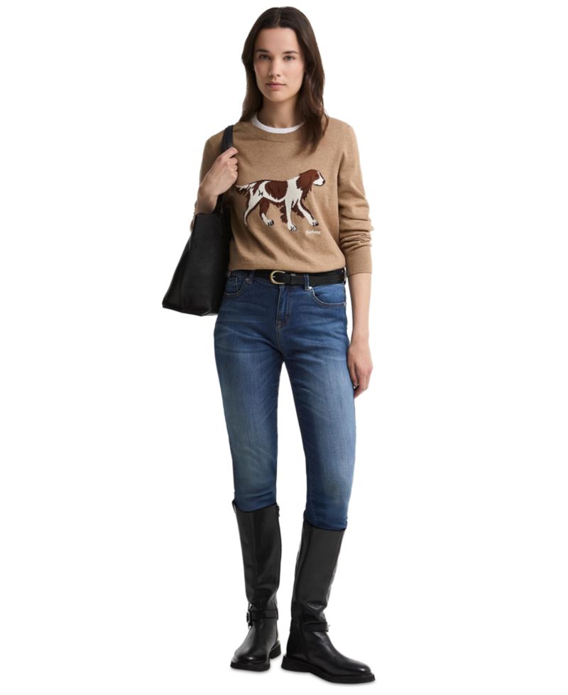 Women's Fareham Crewneck Long-Sleeve Cotton-Blend Sweater