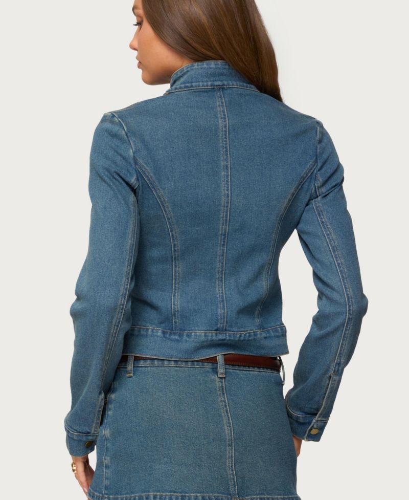 Women's Josiee Stretchy Denim Moto Jacket