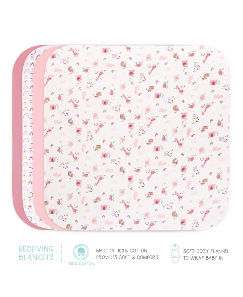 Baby Girls Newborn Shower Gift Set Layette Essentials, Pink
