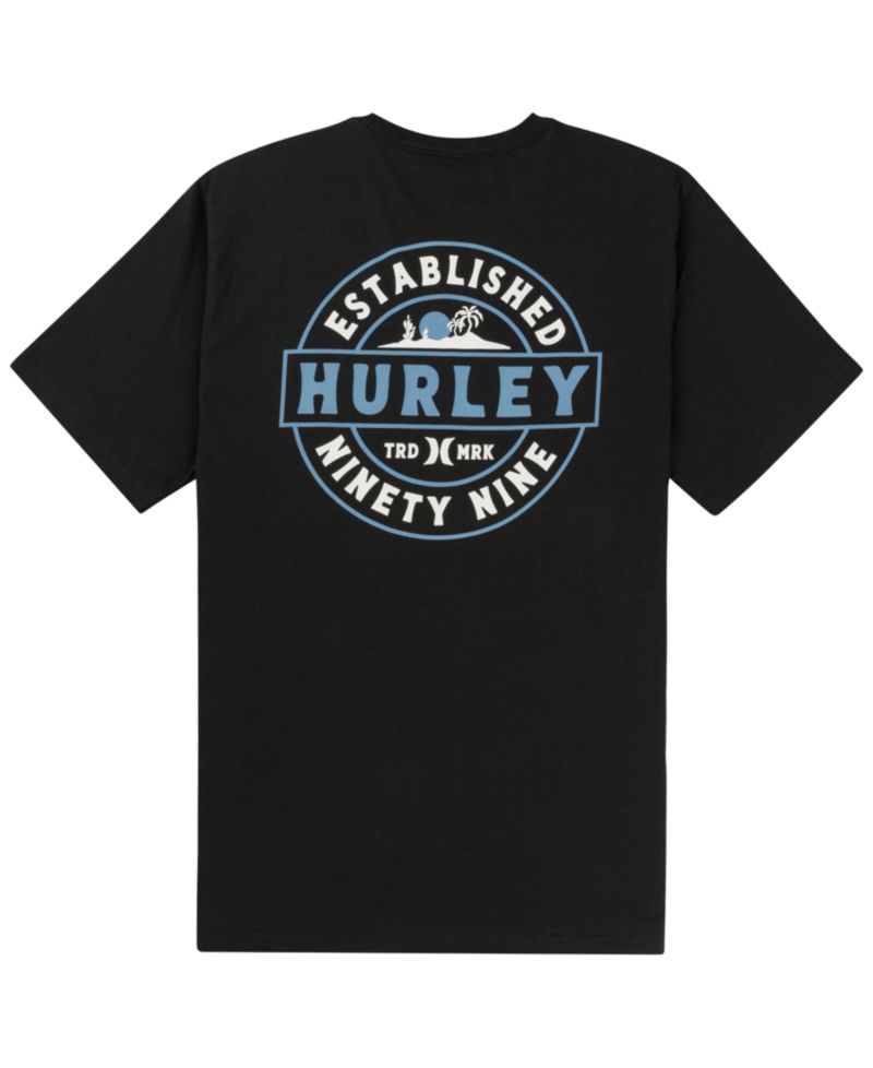 Men's Camp Artwork At Center Back Crewneck T-Shirt