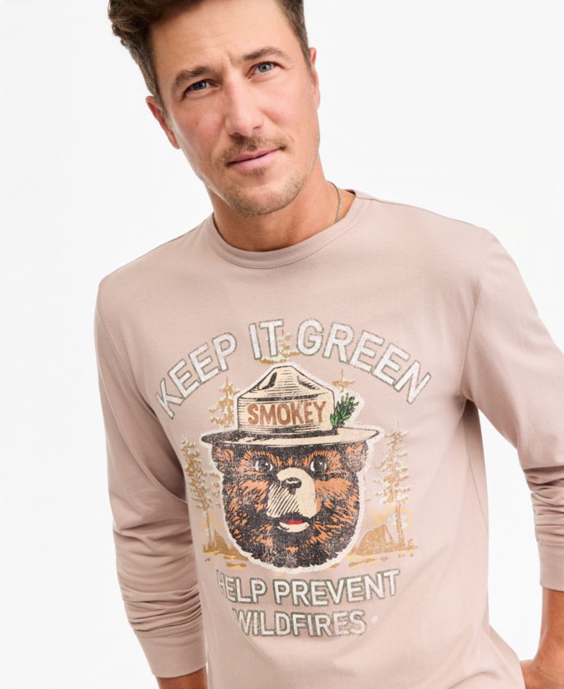 Men's Long-Sleeve Camp Smokey Cotton T-Shirt