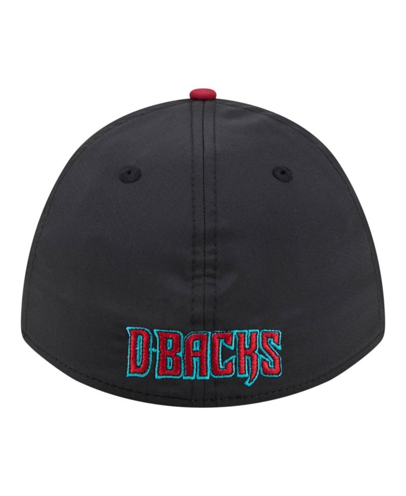 Men's Black/Red Arizona Diamondbacks Rope M-Crown A-Frame 39THIRTY Flex Hat