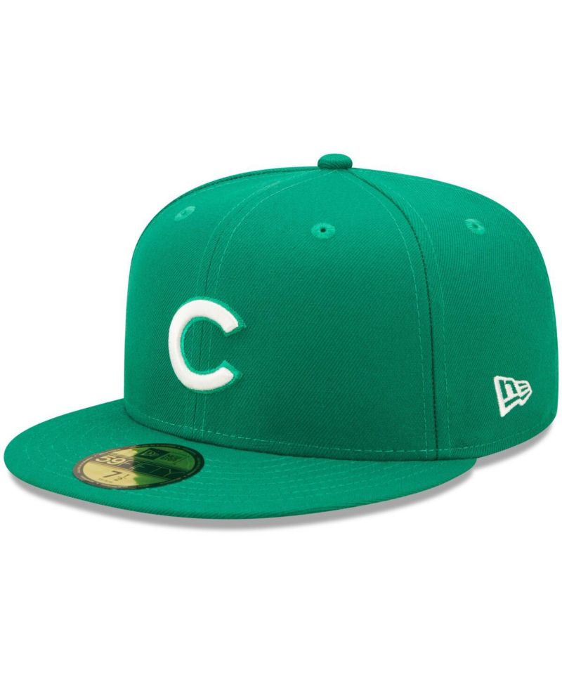 Men's Kelly Green Chicago Cubs Logo White 59FIFTY Fitted Hat