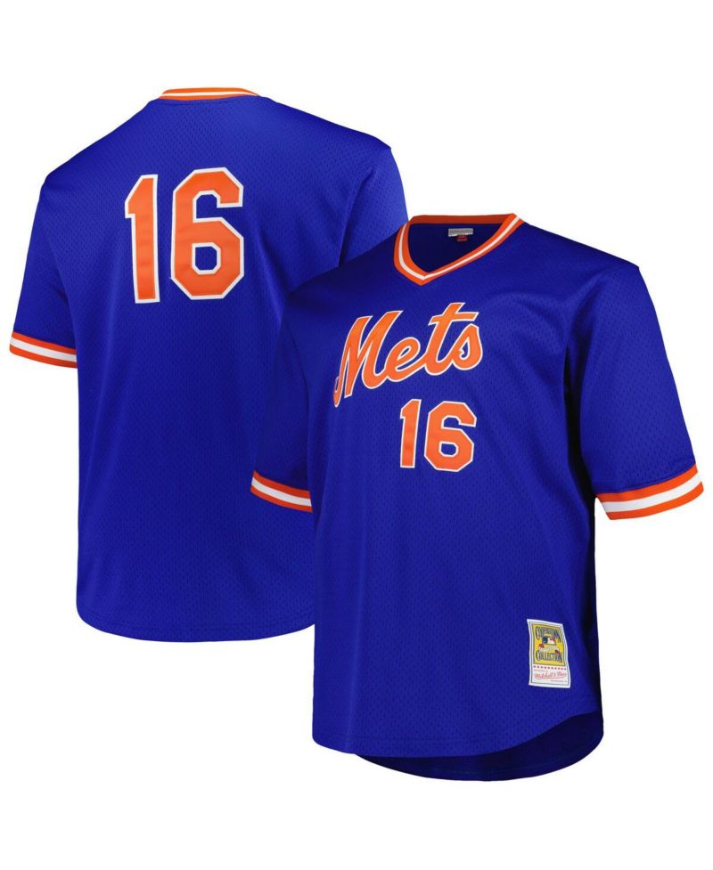 Men's Profile Dwight Gooden Royal New York Mets Big & Tall Cooperstown Collection Mesh Batting Practice Jersey