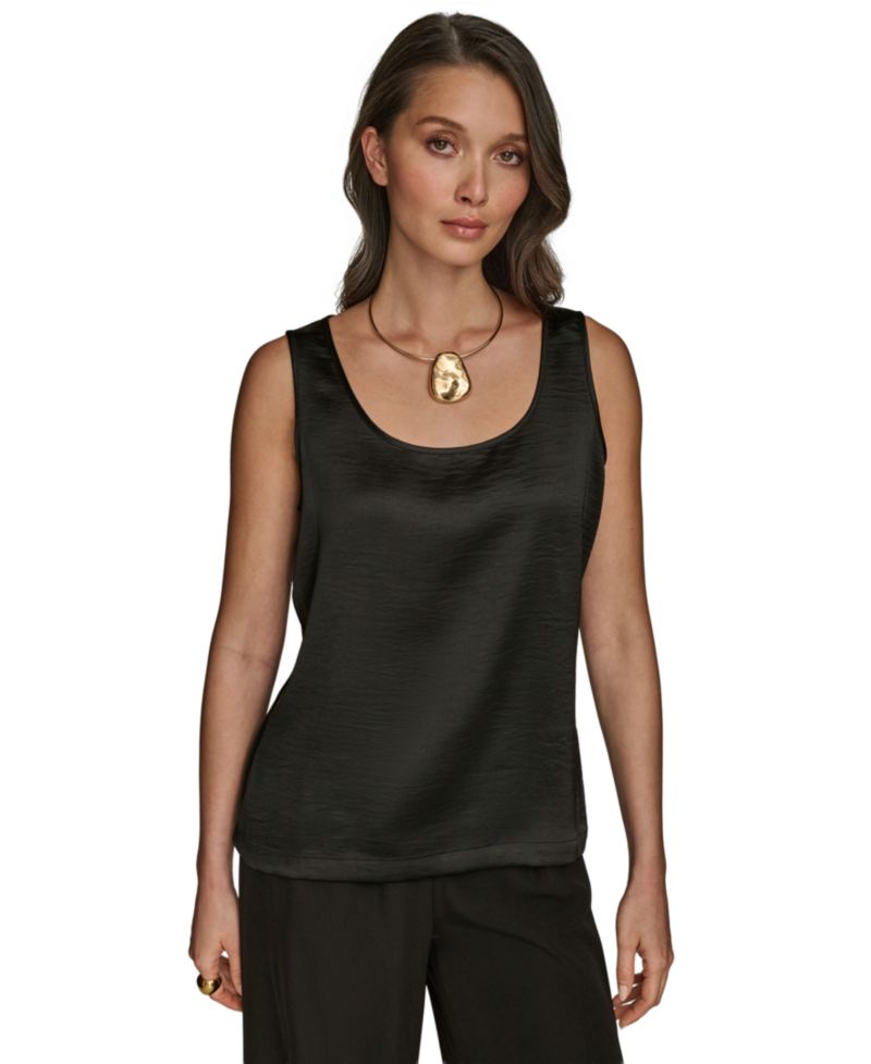 Women's Satin Scoop-Neck Tank Top