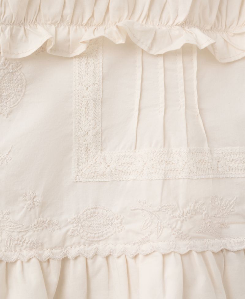 Women's Embroidered Cropped Square-Neck Cami Top