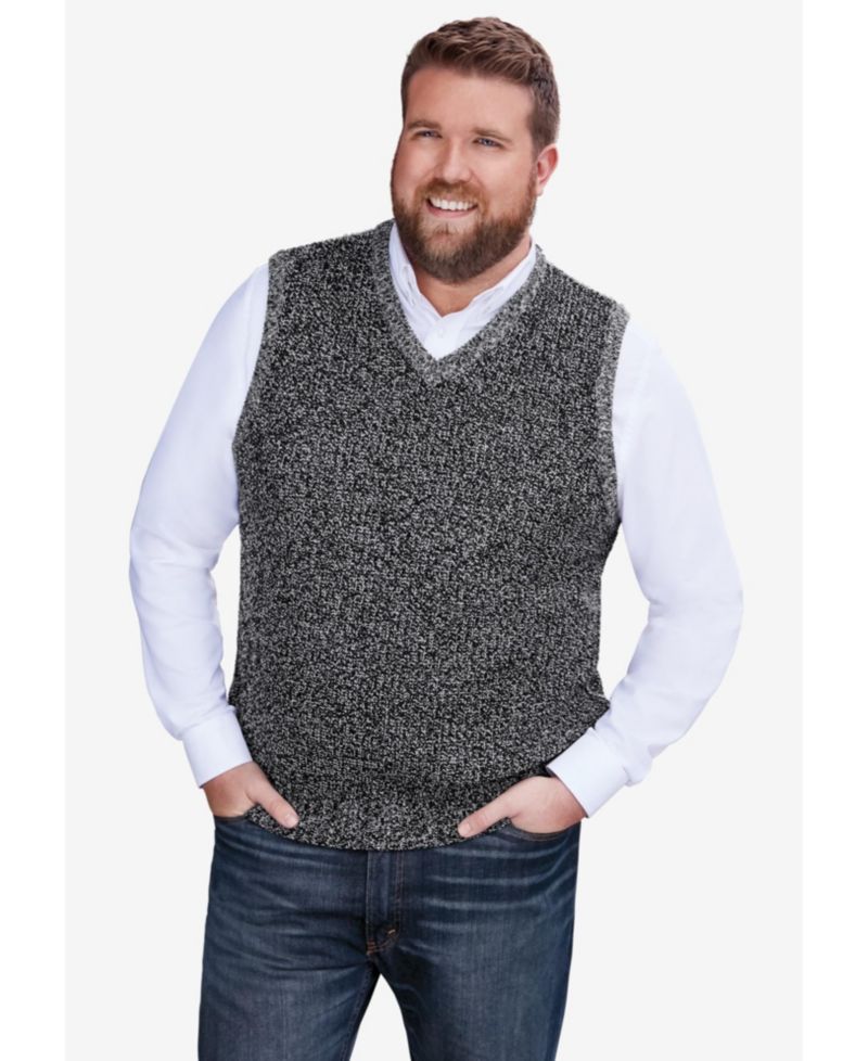 Men's Shaker Knit V-Neck Sweater Vest