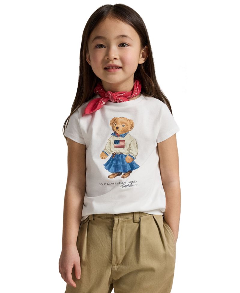 Girls' 2T-6X Polo Bear Printed Short-Sleeve T-Shirt