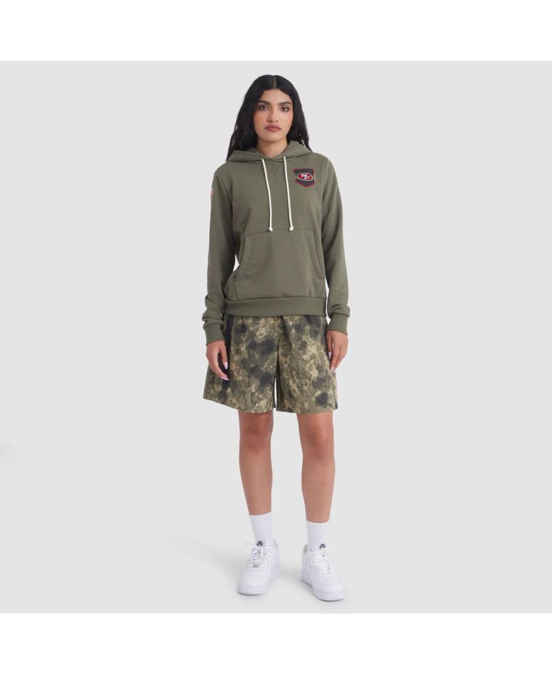 Women's Olive San Francisco 49ers 2025 Salute to Service Sideline Standard Issue Dri-FIT Hoodie