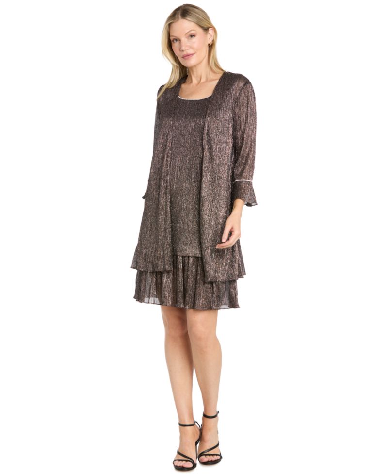 Petite Scoop Dress & Open-Front Jacket, 2-Piece Set