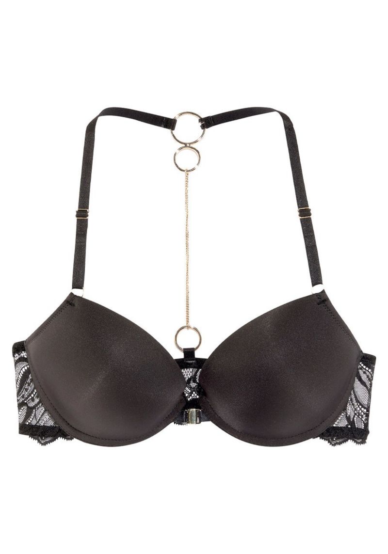 Women's Racerback O-Chain Underwire Push-Up Padded Push-Up Bra