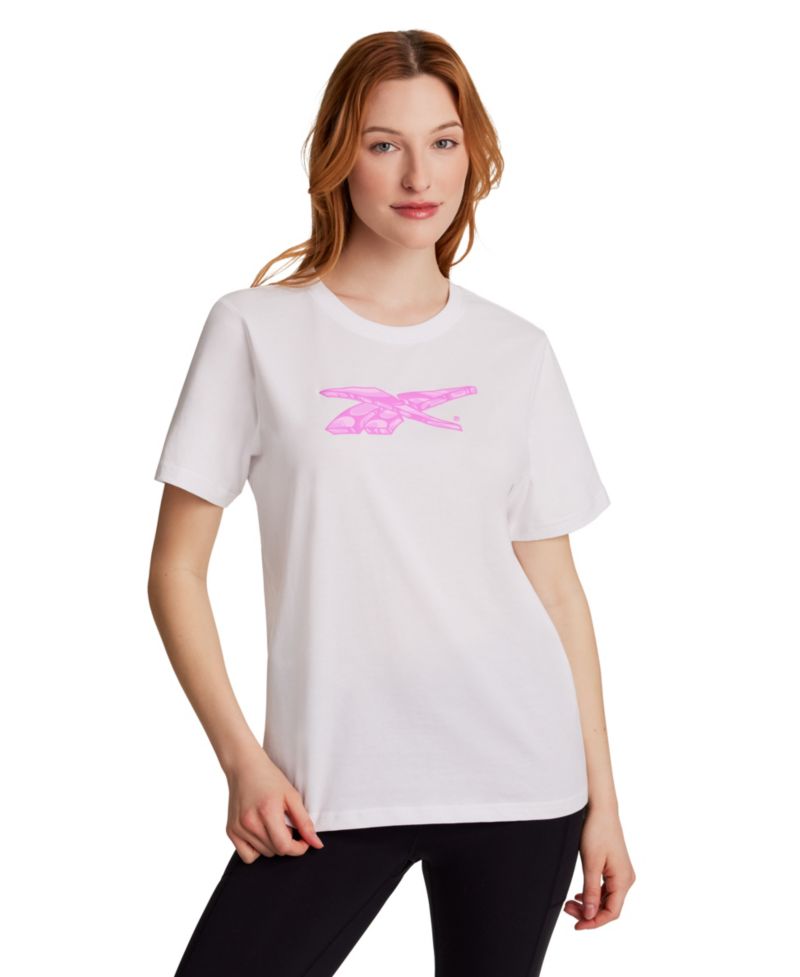 Women's Vector Boxy Crewneck Graphic Print Top