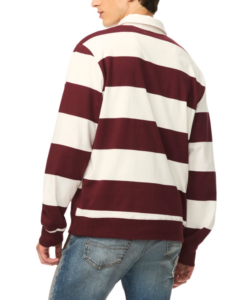 Men's Kapeo Rugby Stripe Long-Sleeve Polo Shirt