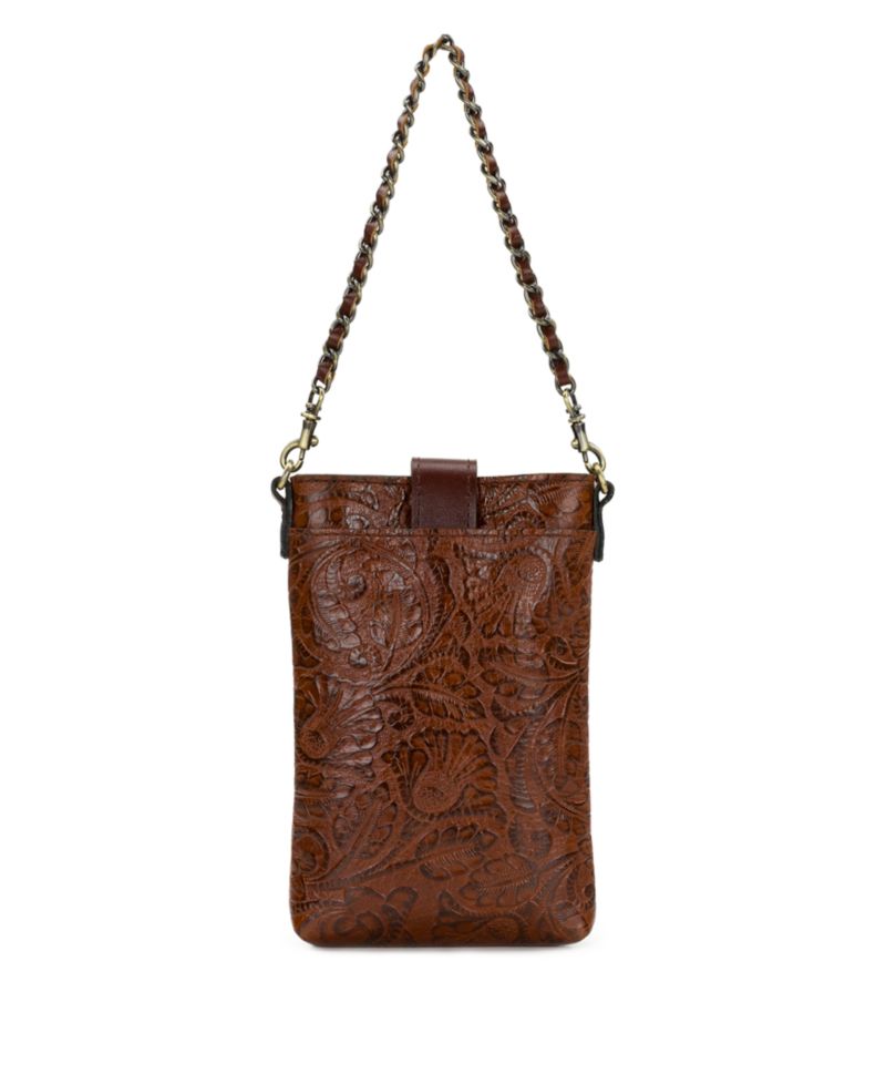Leontine Mini Tooled Leather Crossbody Bag