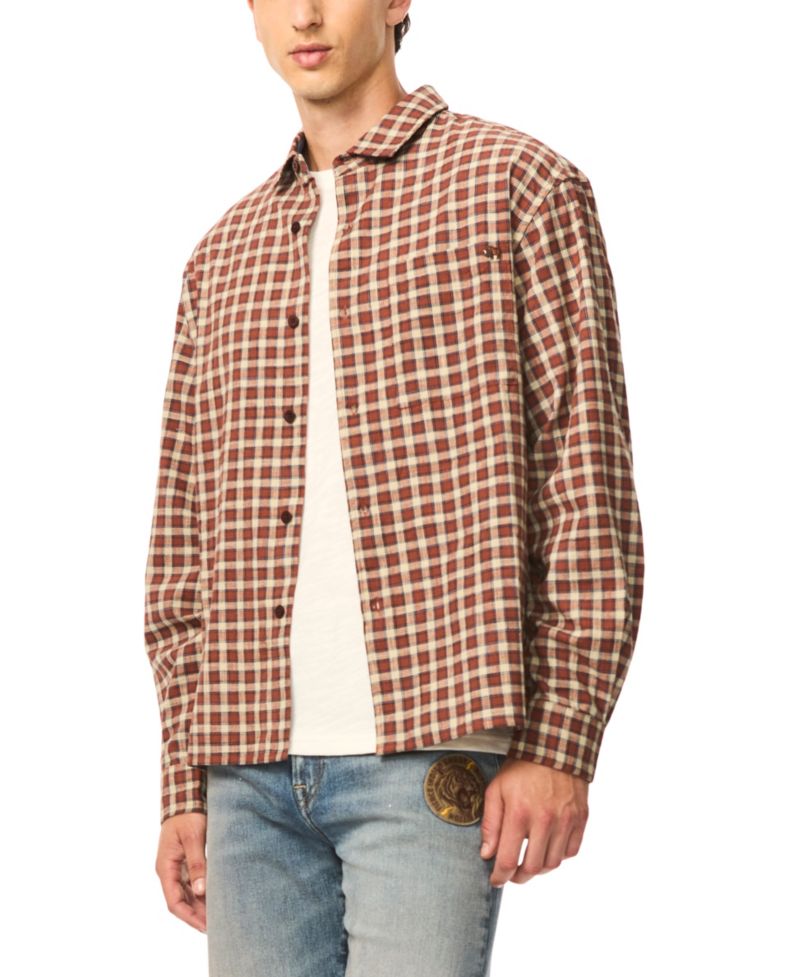Men's Shogo Plaid Long-Sleeve Shirt