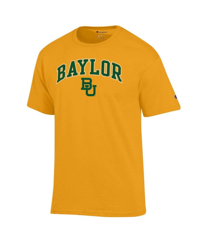 Men's Gold Baylor Bears Arch Over Logo T-Shirt