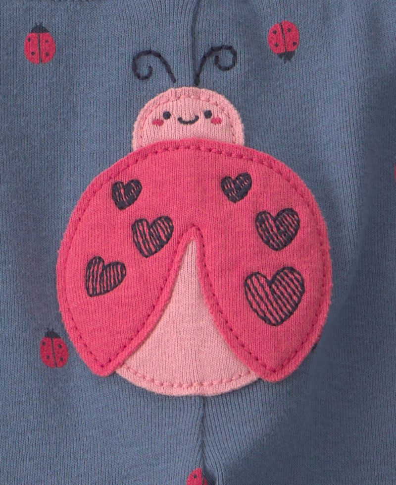 Baby Girls' Ladybug Crewneck Bodysuit and Pants, 3-Piece Set