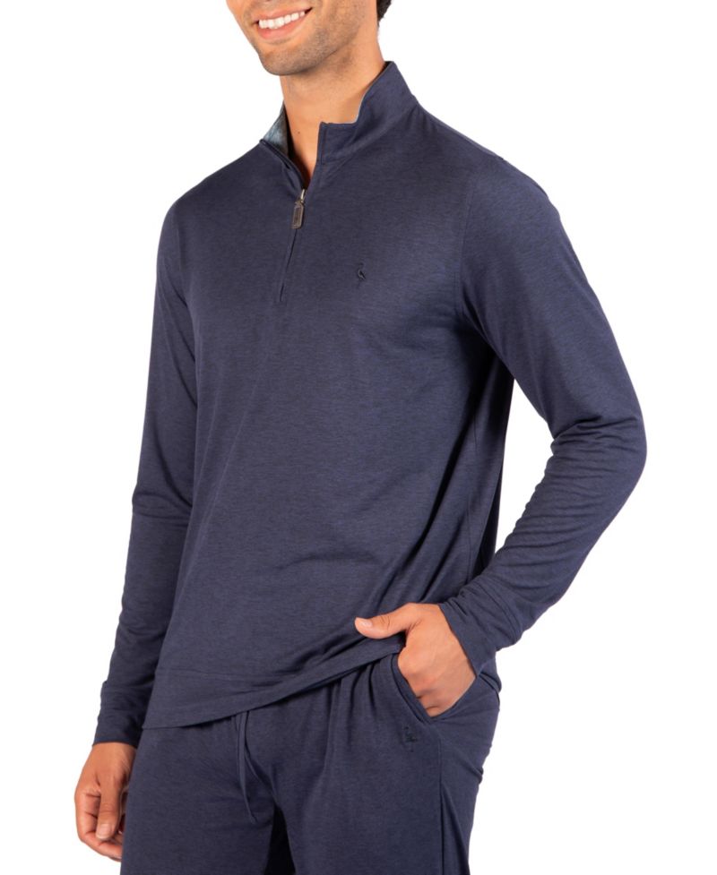 Men's Brushed Melange Quarter Zip Sweater