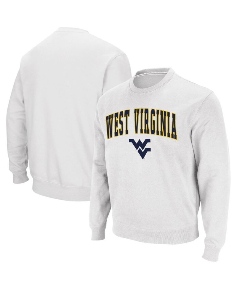 Men's West Virginia Mountaineers Arch and Logo Crew Neck Sweatshirt