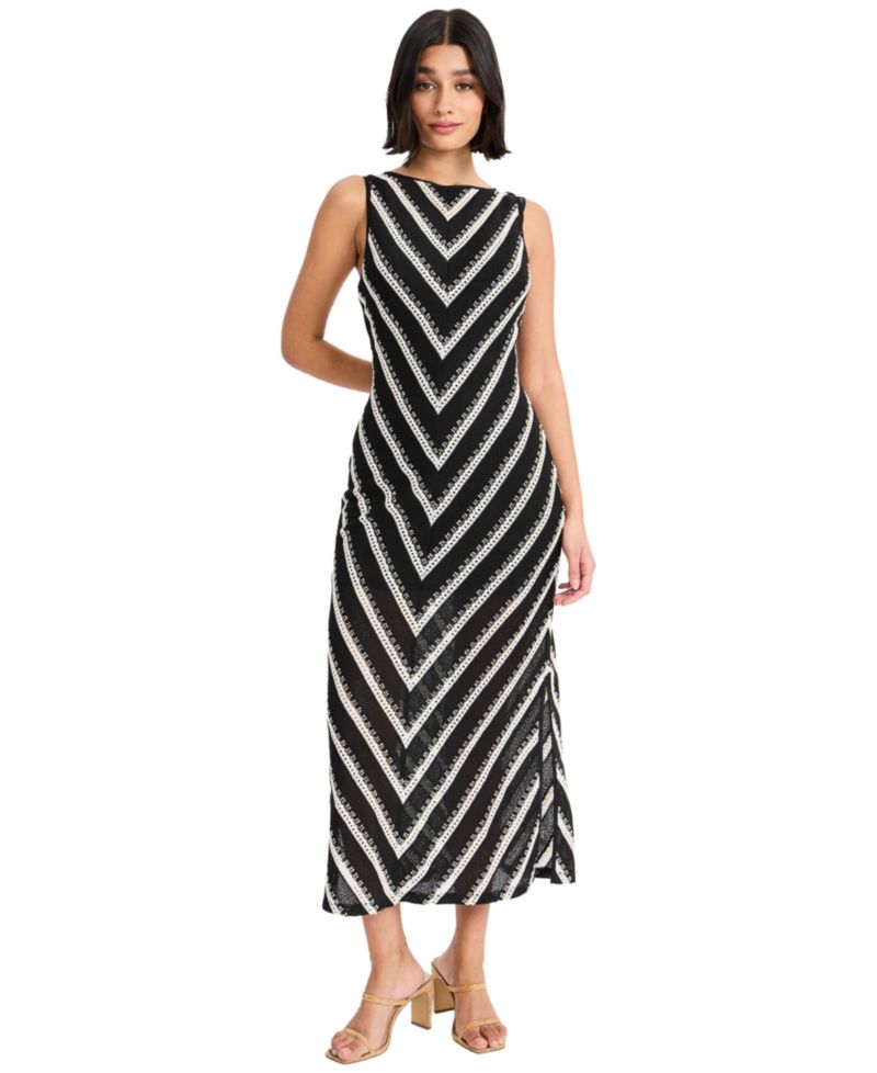 Women's Crochet Sleeveless Midi Dress