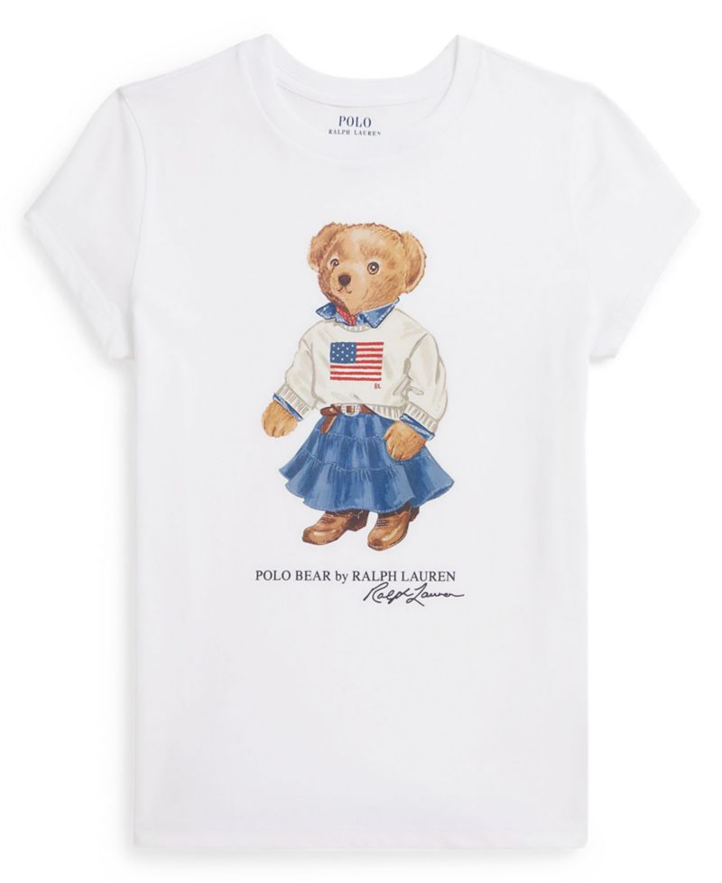 Girls' 7-16 Polo Bear Printed Short-Sleeve T-Shirt