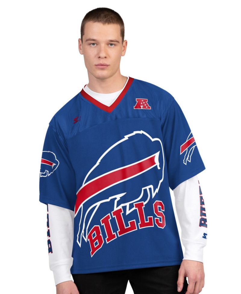 Men's Royal/White Buffalo Bills Short Sleeve Long Sleeve T-Shirt