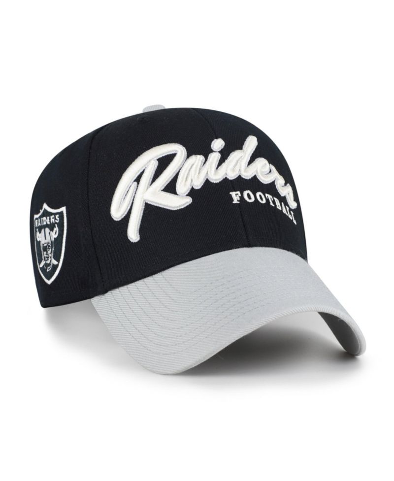 Men's Black Las Vegas Raiders Throwback MVP Adjustable Hat