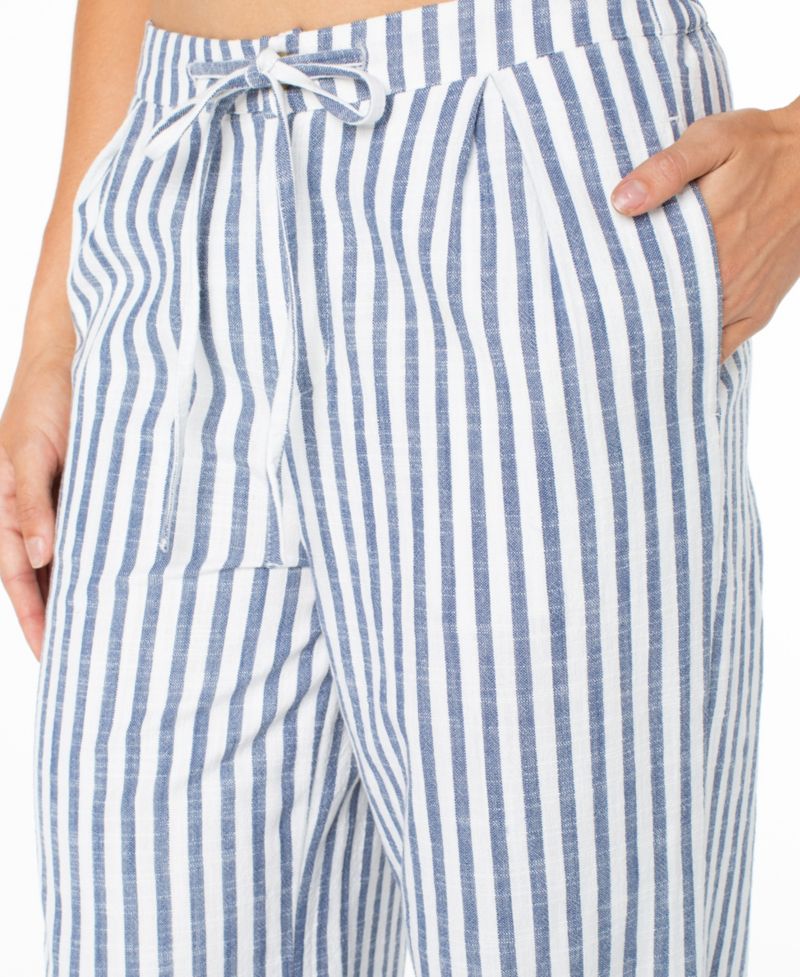 Women's Mavericks Stripe Print Straight-Leg Trousers