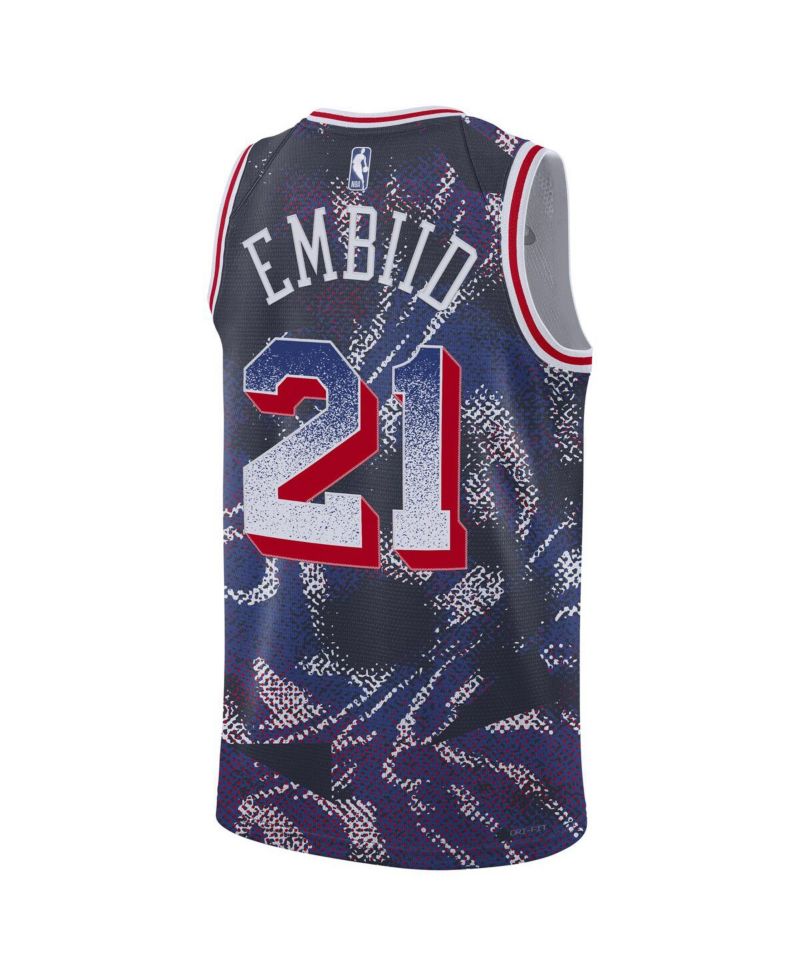 Men's and Women's Joel Embiid Navy Philadelphia 76ers 2025 Select Series Swingman Player Jersey