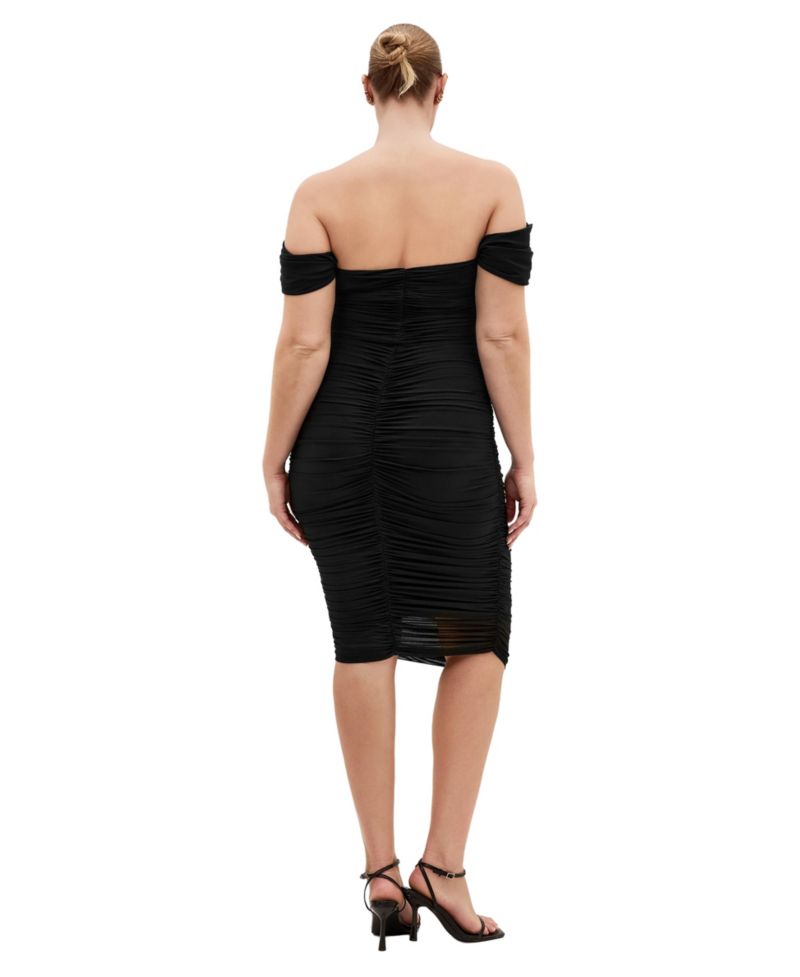 Women's Plus Size Alyssa Ruched Midi Dress