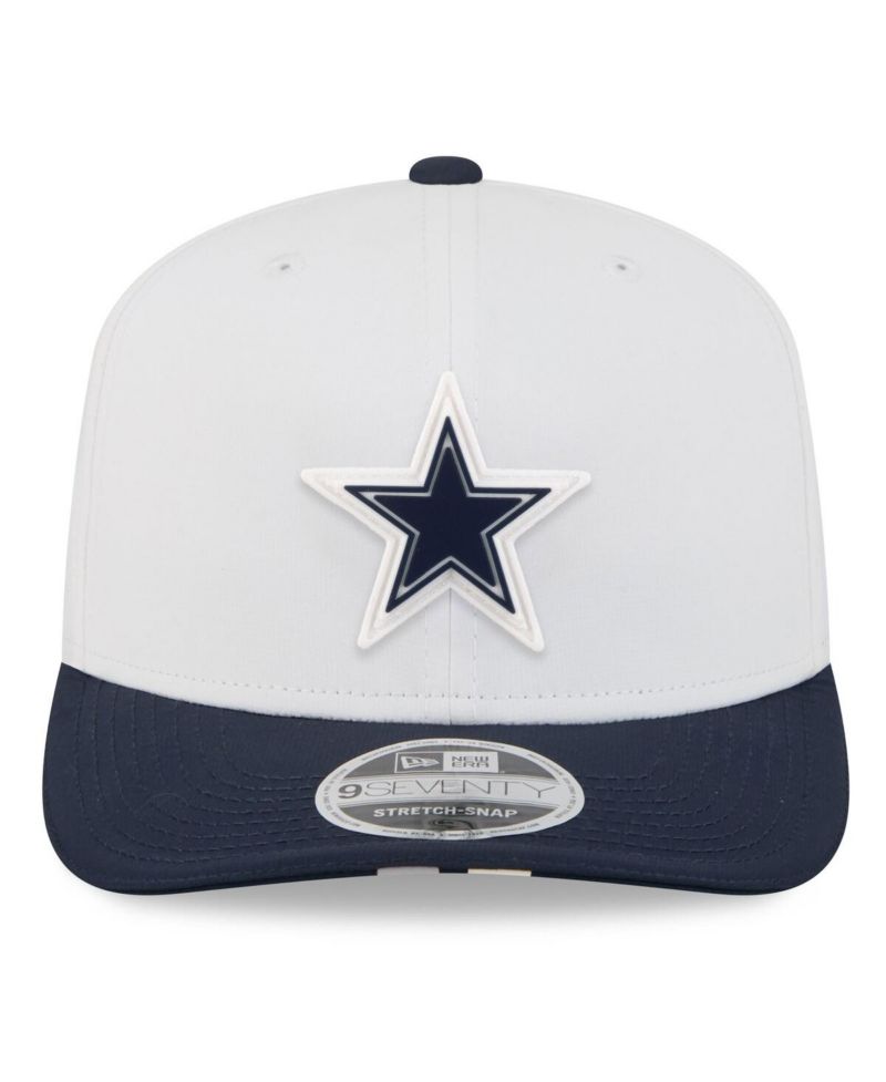 Men's White/Navy Dallas Cowboys 2025 NFL Training Camp 9SEVENTY Adjustable Hat