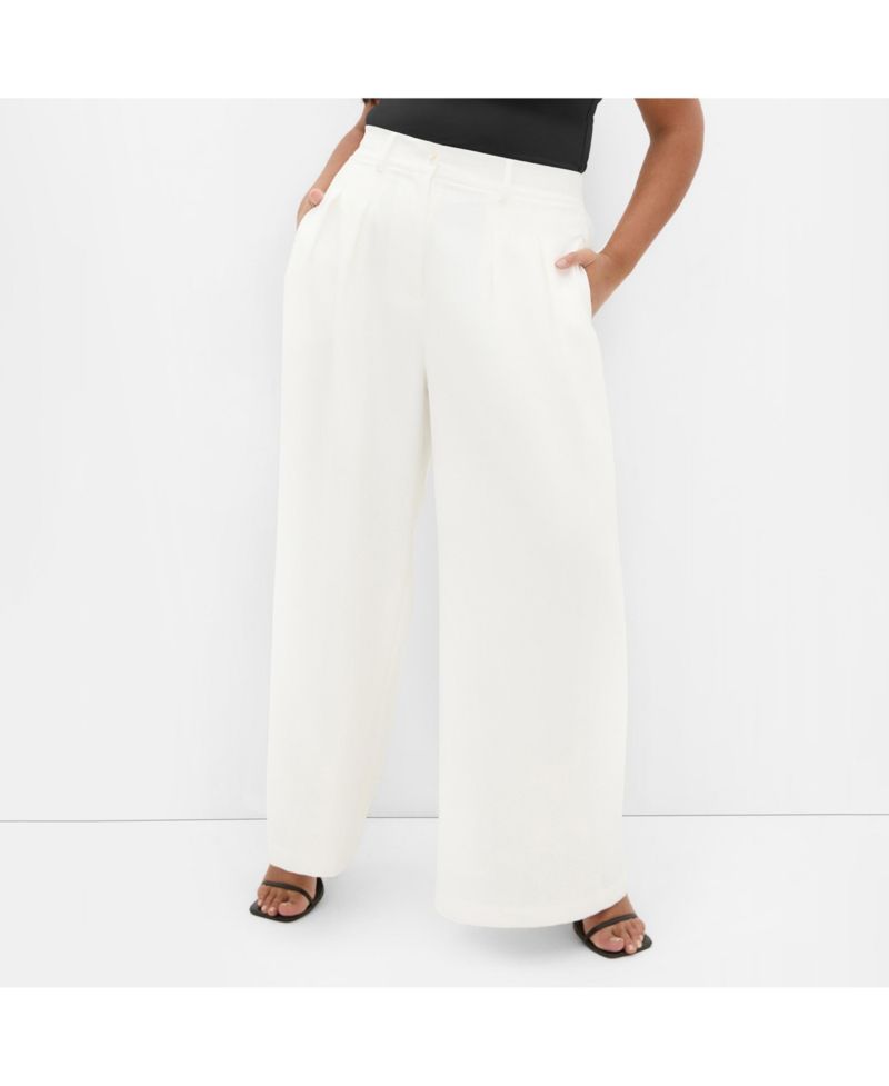 Women's Plus Size Abbie Fully Lined Wide Leg Pant
