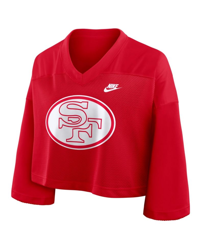 Women's Rewind San Francisco 49ers Mesh-Cropped Jersey