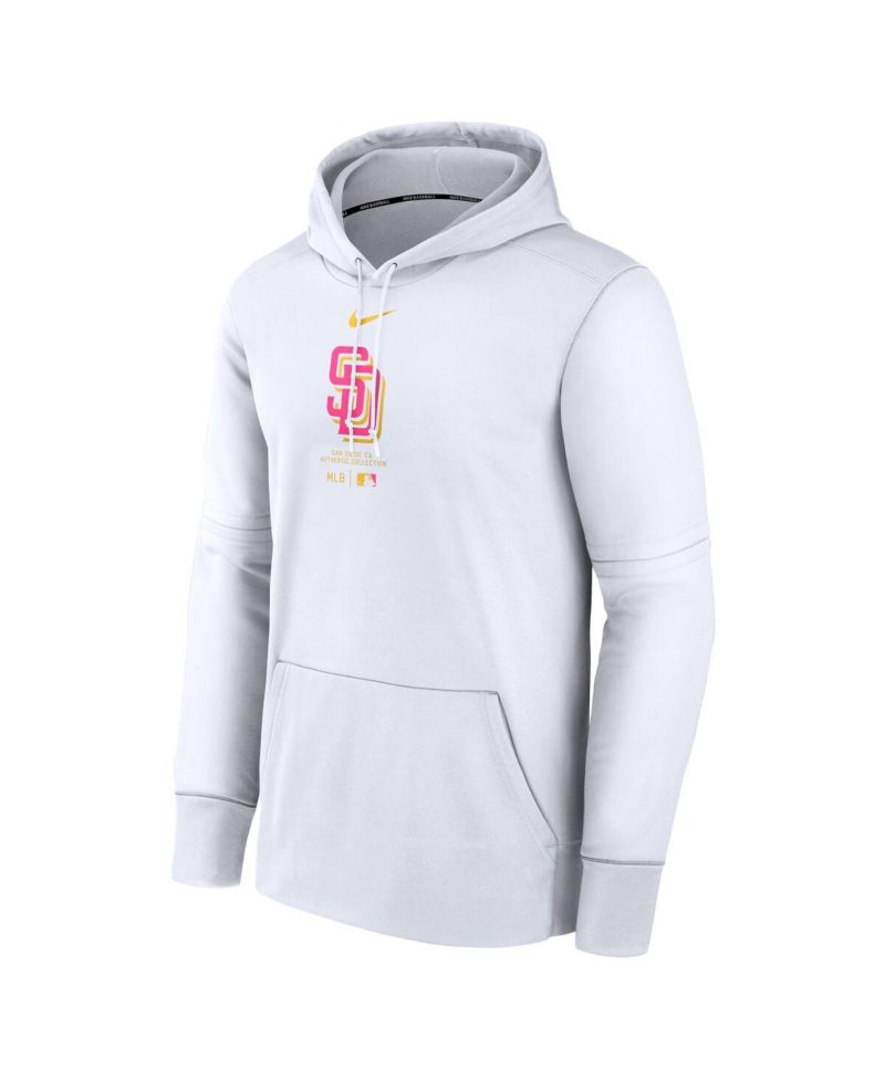 Men's White San Diego Padres City Connect Practice Performance Pullover Hoodie