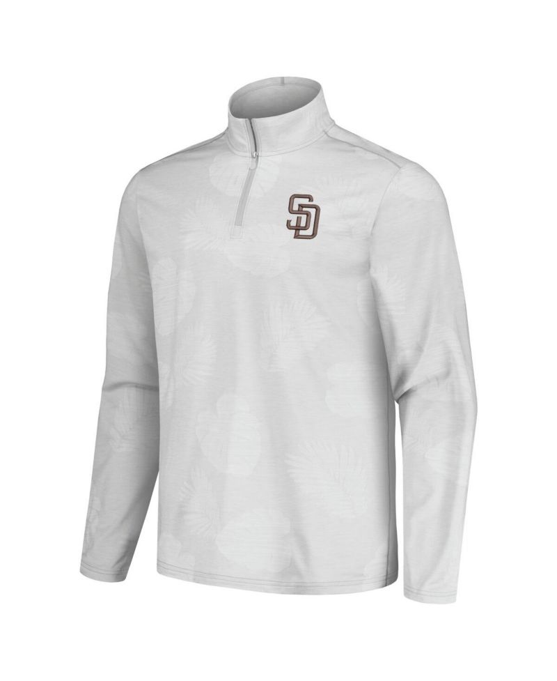 Men's Gray San Diego Padres Delray Frond IslandZone Half-Zip Jacket