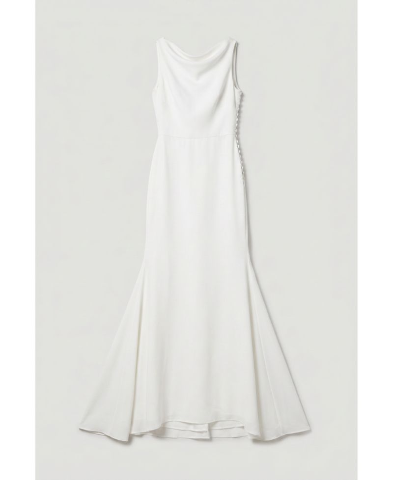 Women's Chiffon Cowl Neck Maxi Dress