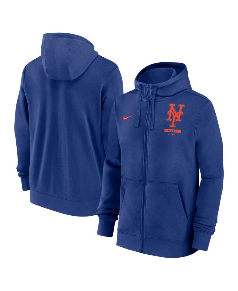 Men's Royal New York Mets Primetime Lockup Full-Zip Hoodie
