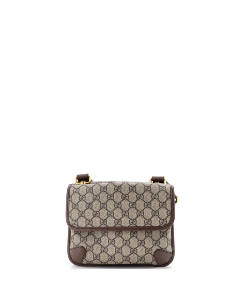 Small Neo Vintage Flap Messenger GG Coated Canvas