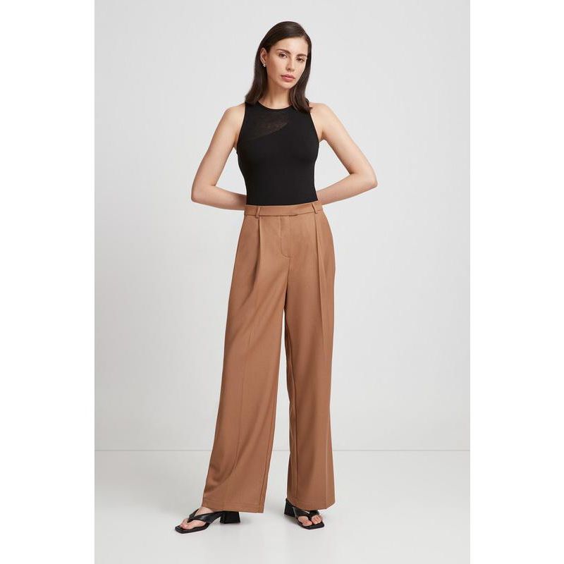Women's Warren Mid-Rise Pleated Wide-Leg Dress Pants with Pockets