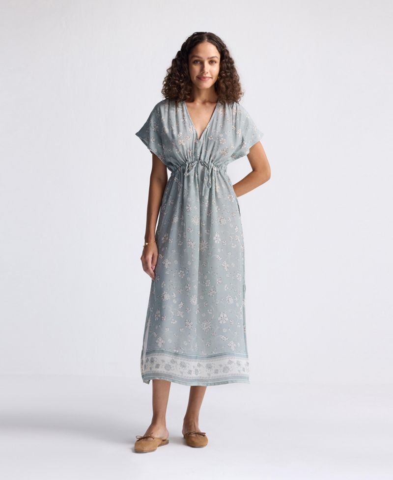 Women's Puff Sleeve Midi Dress