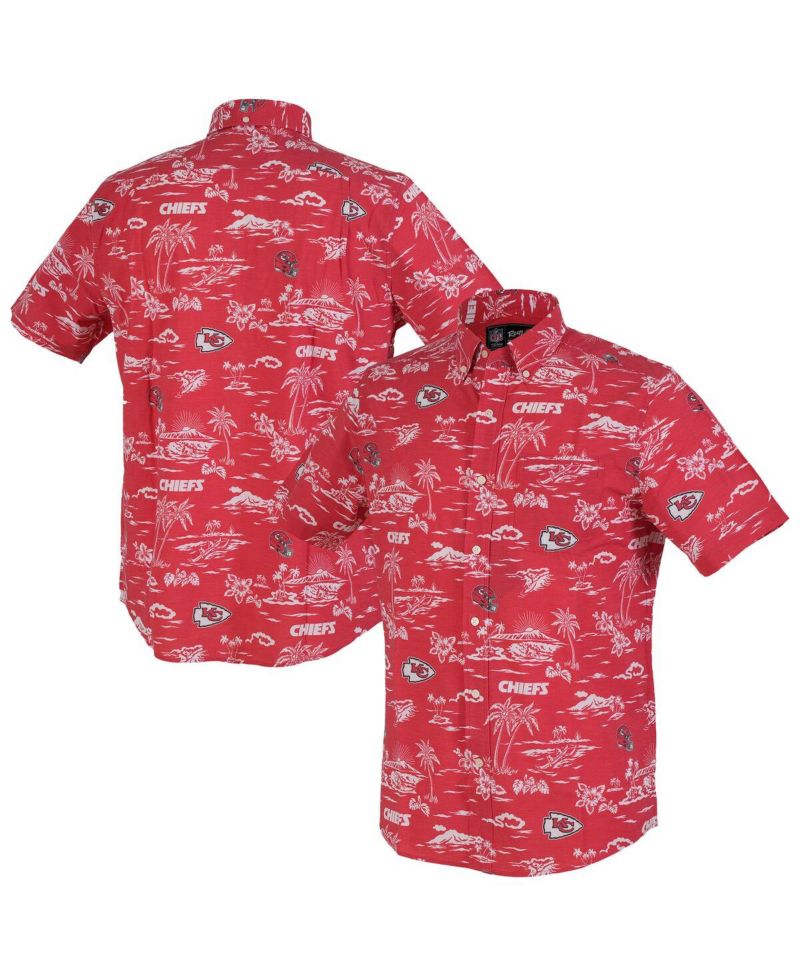 Men's Red Kansas City Chiefs Kekai Performance Button-Down Shirt
