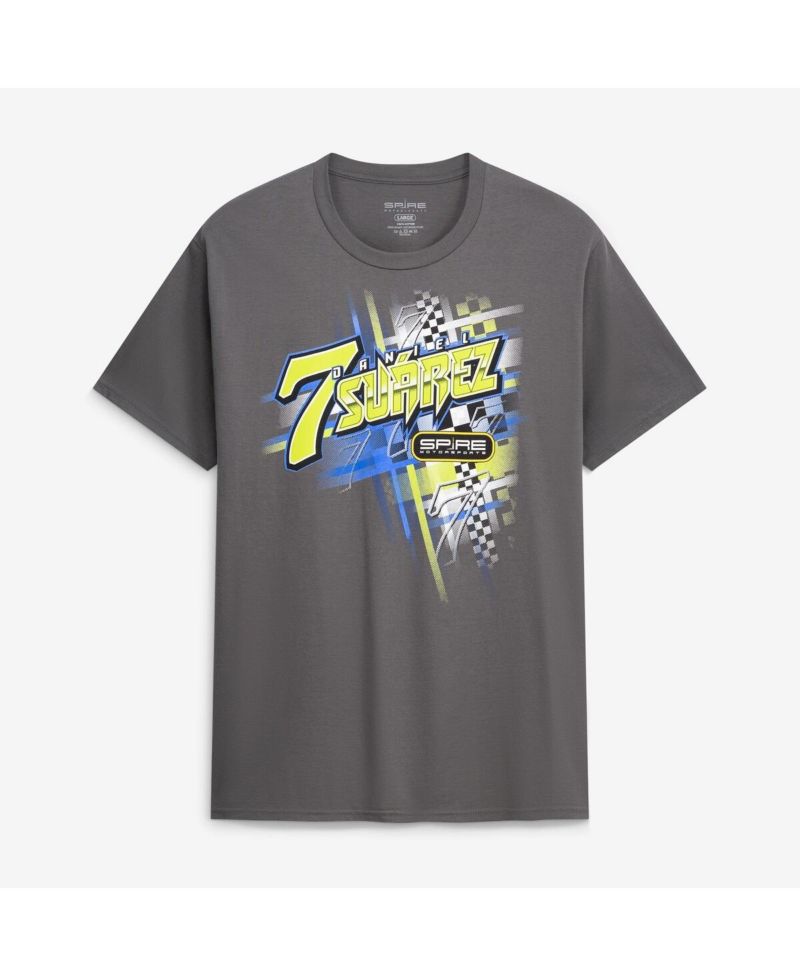 Men's Charcoal Daniel Suarez 7 Freeway Insurance T-Shirt