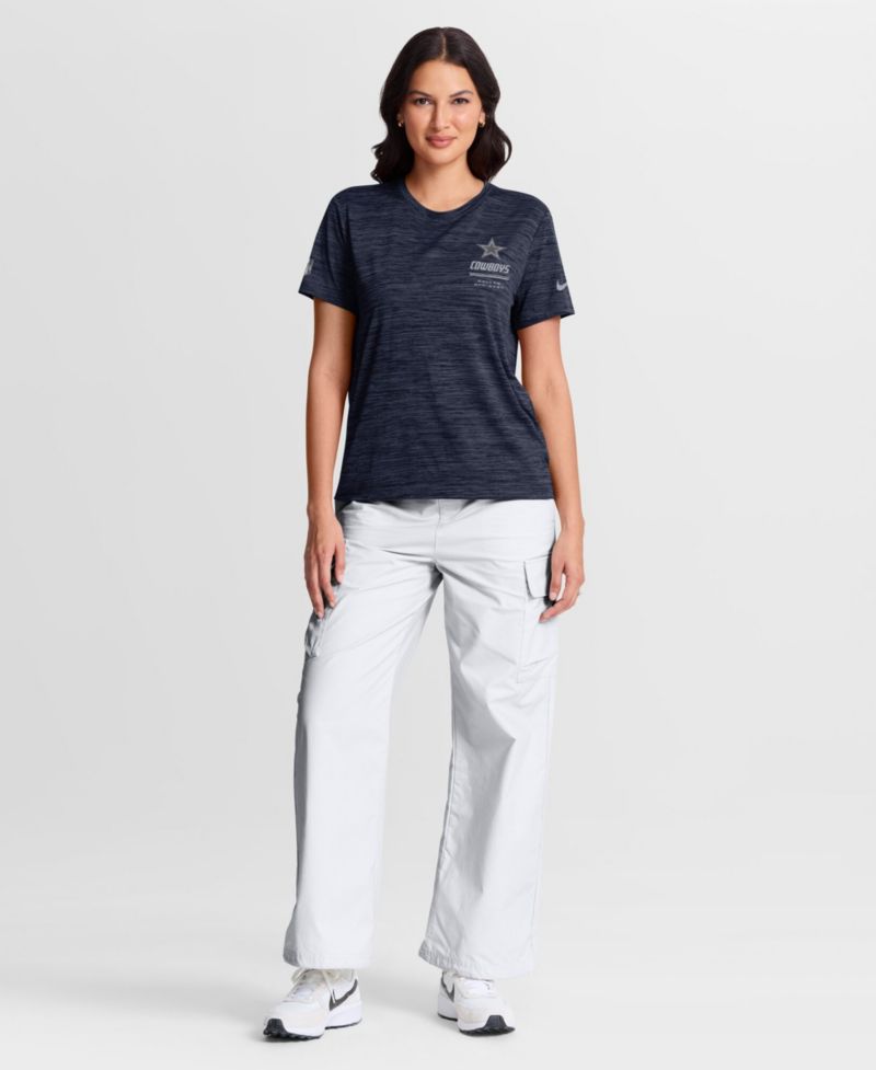 Women's Navy Dallas Cowboys Sideline Velocity Dri-FIT T-Shirt