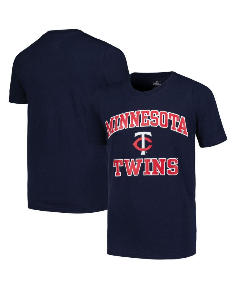Big Boys Navy Minnesota Twins Heart and Soul T-shirt