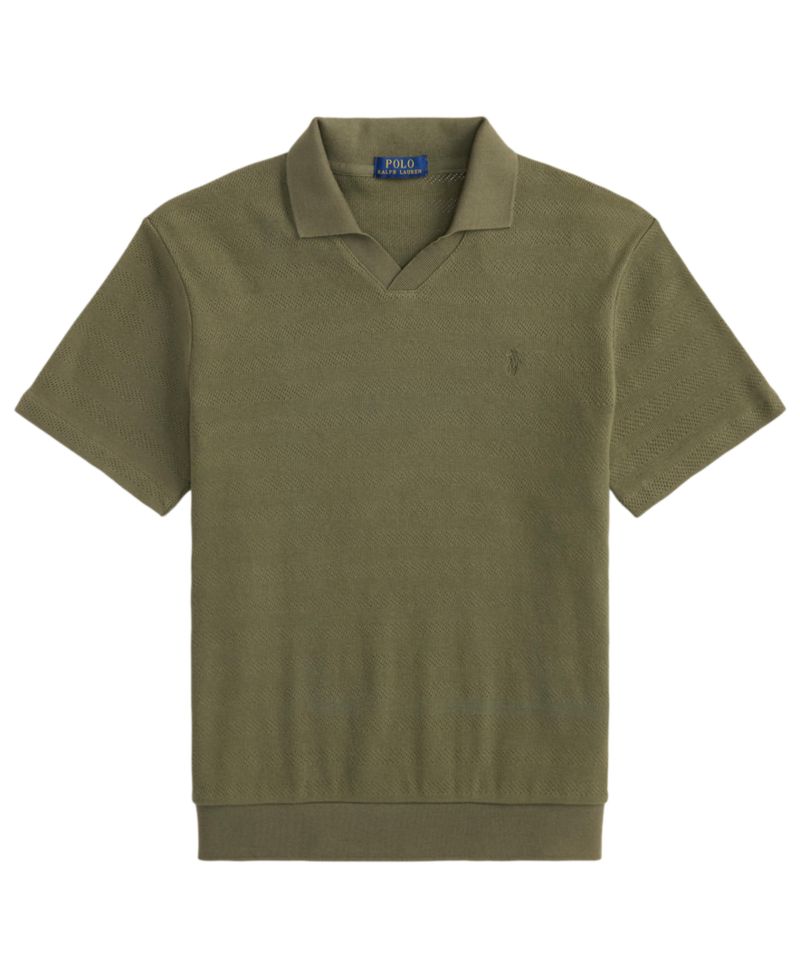 Men's Pointelle-Ribbed Regular-Fit Polo Shirt