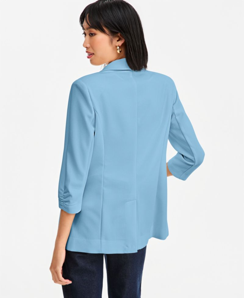 Women's 3/4-Sleeve Single-Button Blazer
