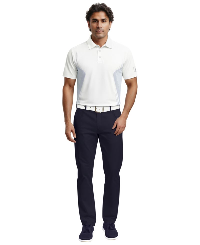 Men's Faux Seamless Mapped Golf Polo Shirt